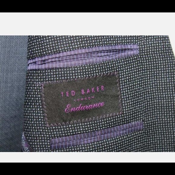 Ted Baker Endurance Blazer Men 40L Wool Suit Jacket Sport Coat - Picture 8 of 9